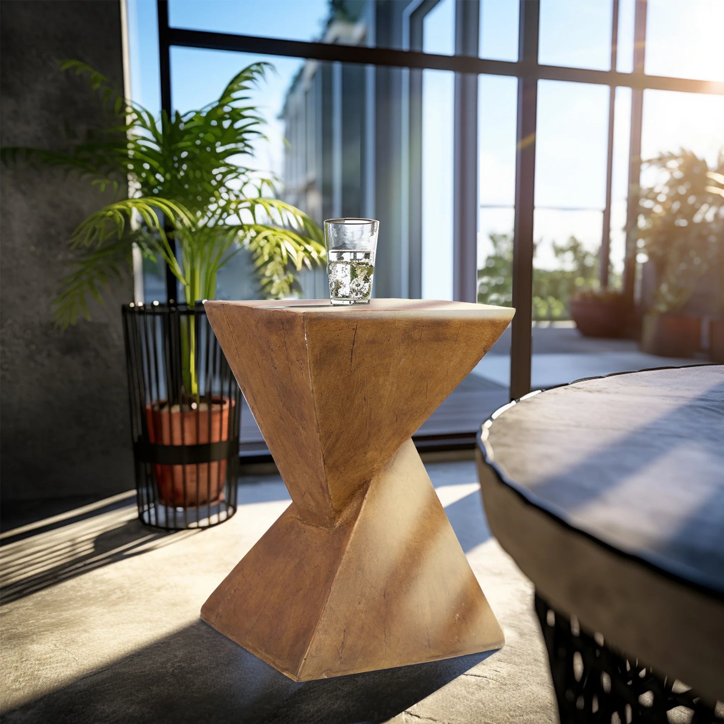 Modern Geometry Side Table, Indoor And Outdoor