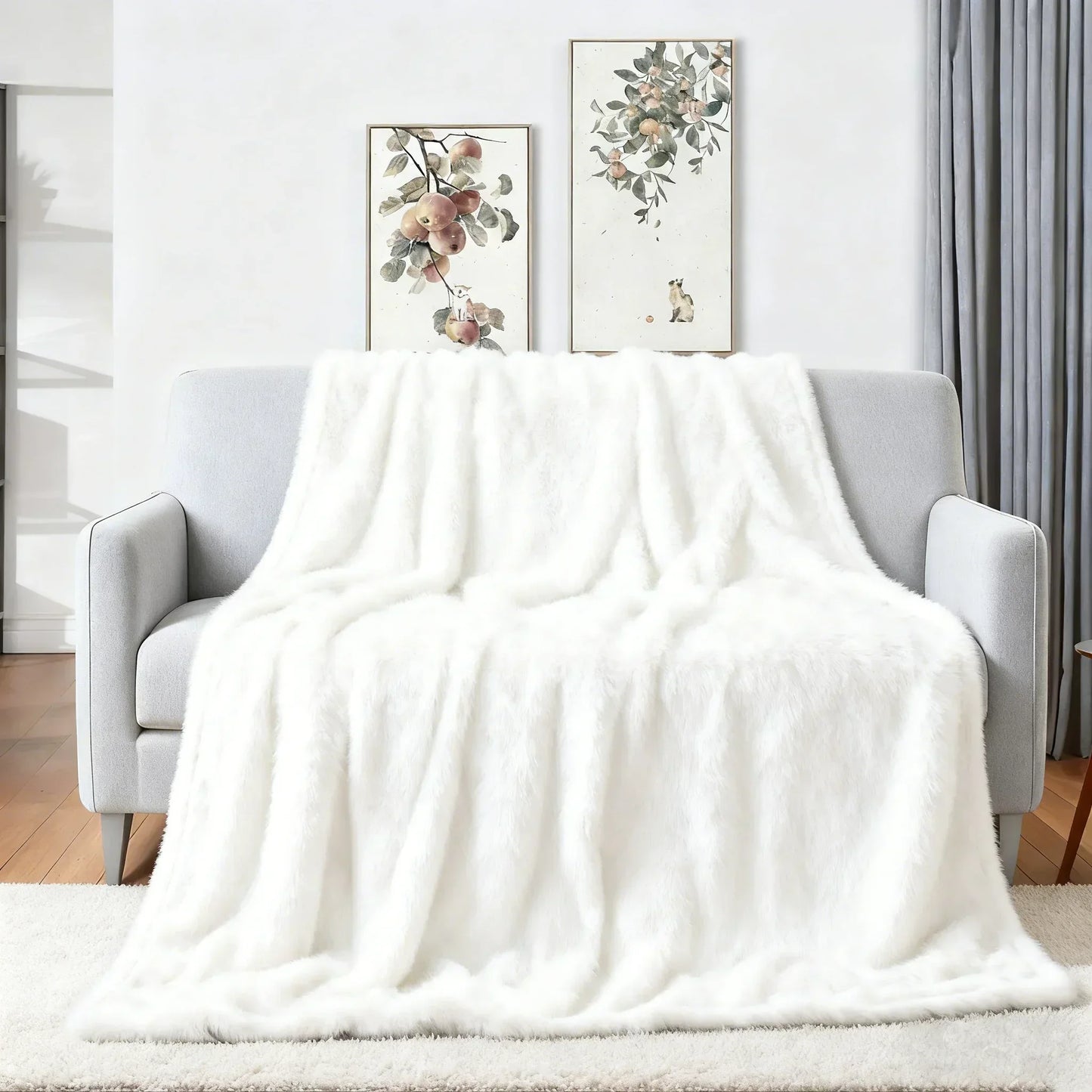 Highland Cow Flannel, Flower, Butterfly Throw 32'X26"