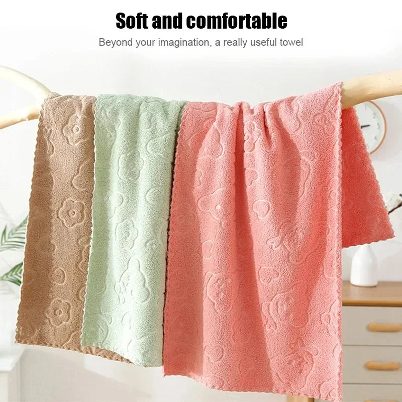 5PC Set Soft, Absorbent Face Wash Cloths