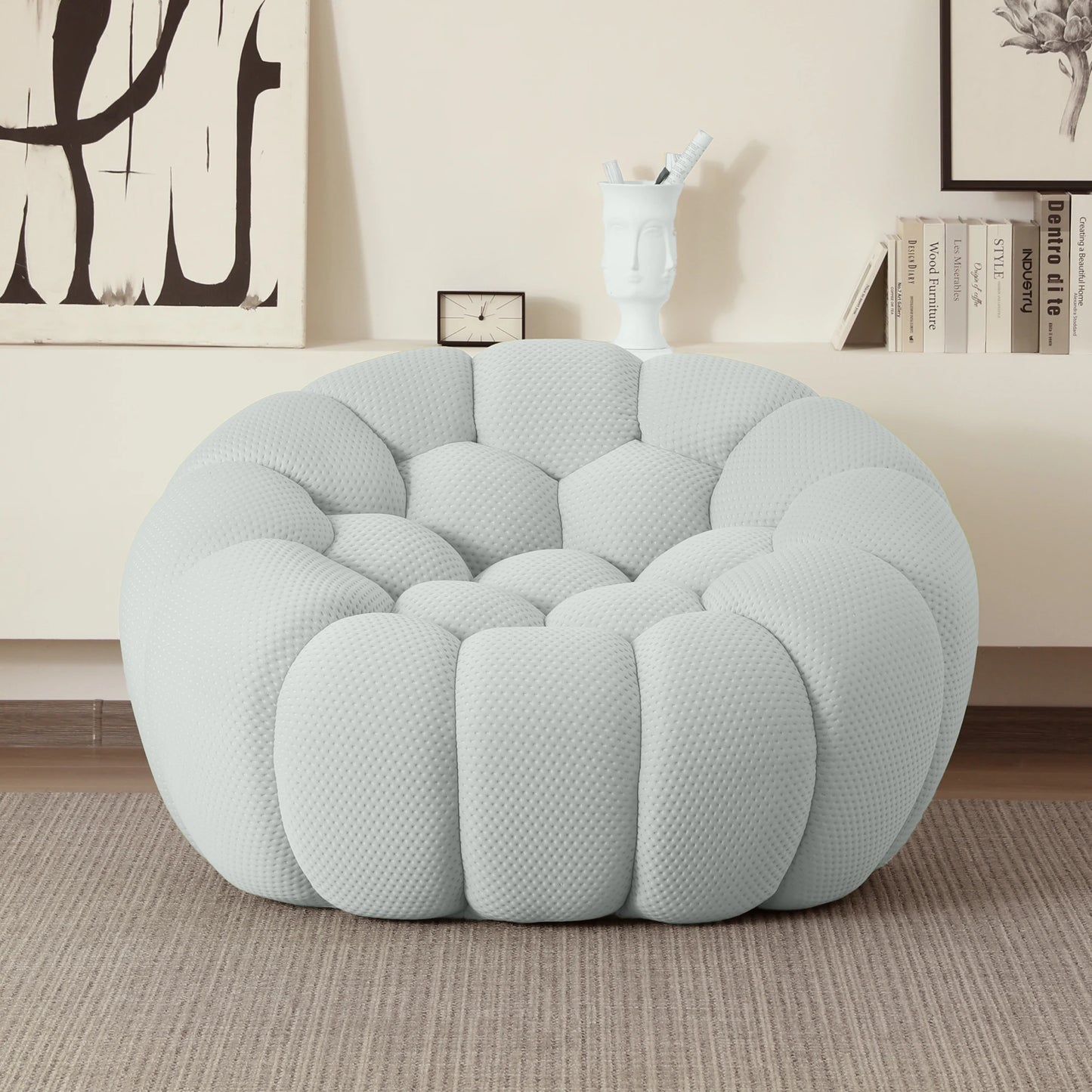Oversized Bubble Couch Chair Football-Shaped Design