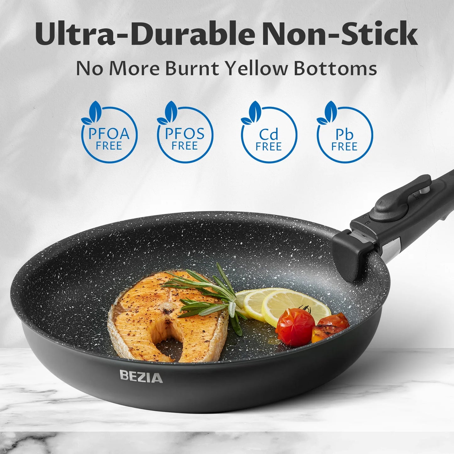 Nonstick Cookware Set 13 Pieces, Removable Handles
