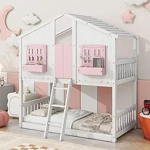Bunk Bed With Built-in Storage And Ladder