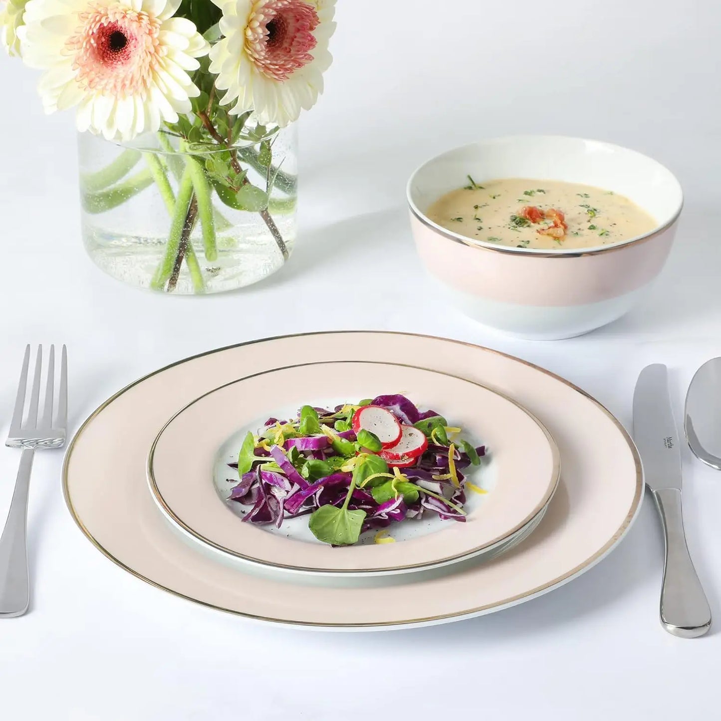 Gracie Lane 12-Piece Porcelain Decorated Chip/Scratch Resistant