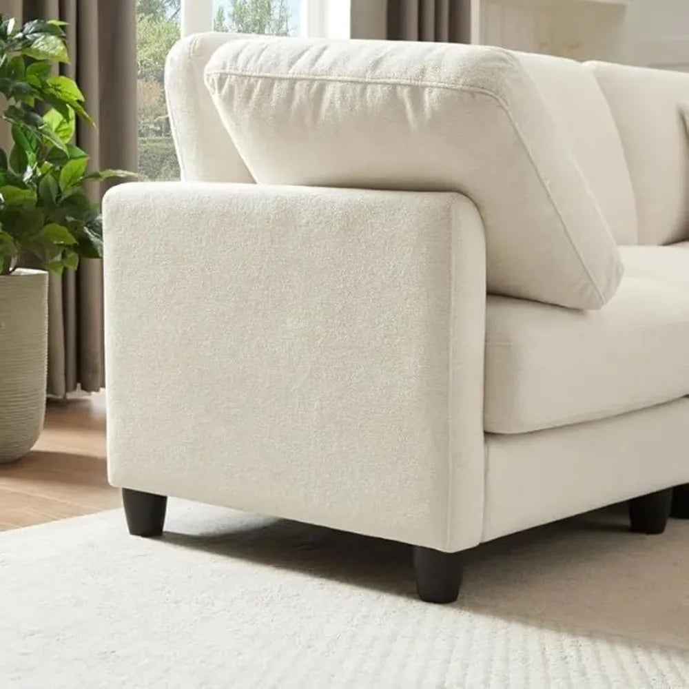Chenille Cloud Sectional Sofa – 7-Seater