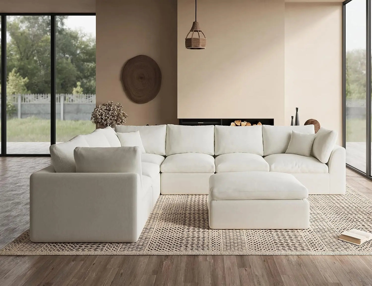 Oversized Modular Sectional Sofa, Cloud, Removable Covers