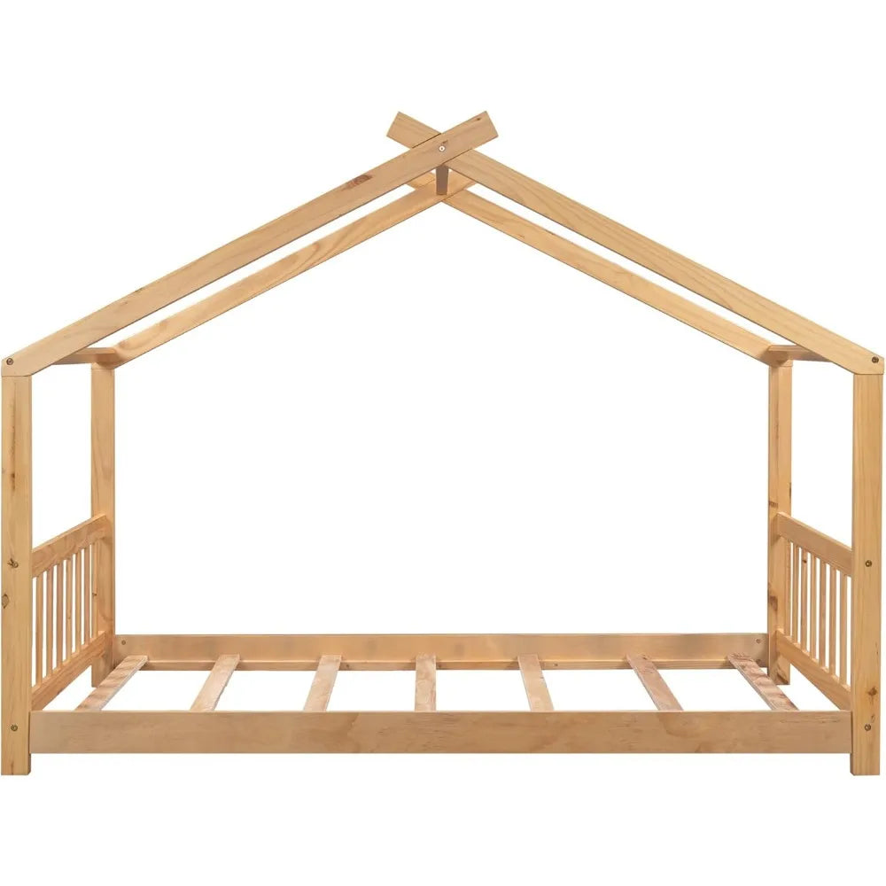 Wood Montessori Bed Frame Twin Platform Bed