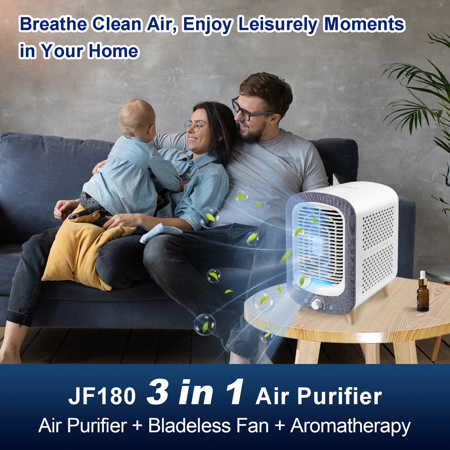 Jafanda Air Purifier 780sqft, HEPA, Carbon Filter