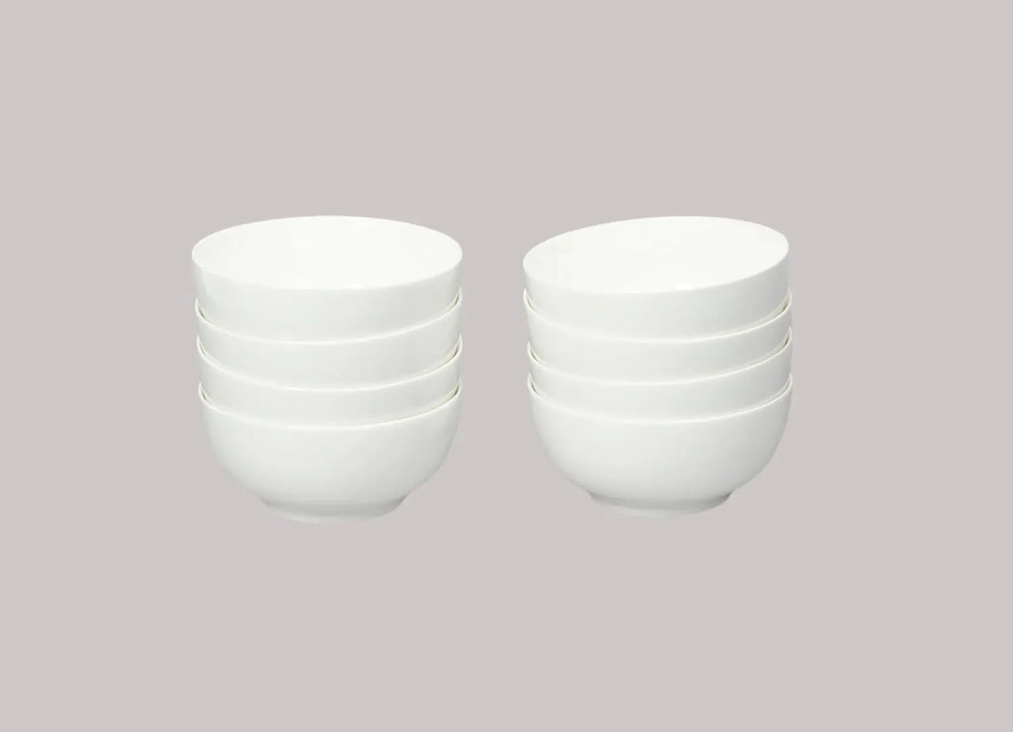 Bone China Rim Shape, White 40pc Dinnerware