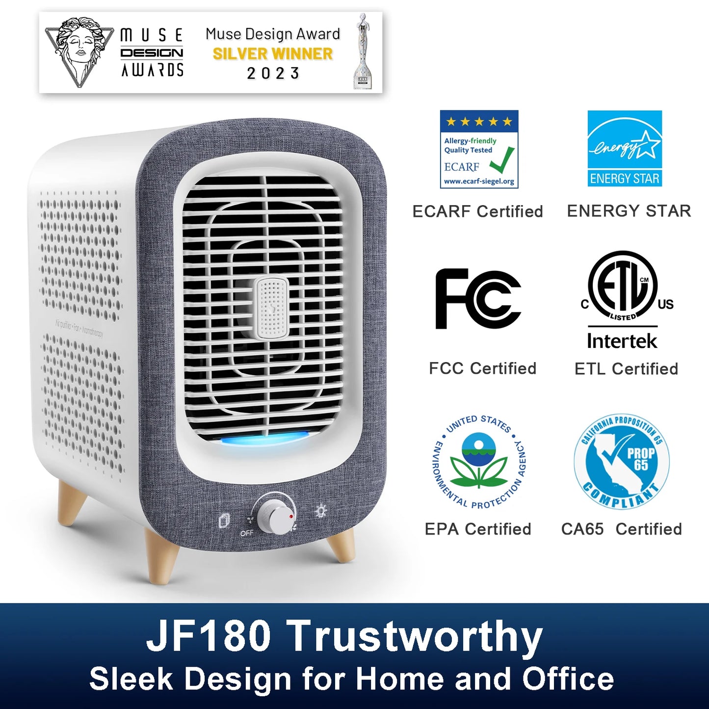 Jafanda Air Purifier 780sqft, HEPA, Carbon Filter
