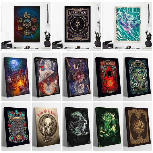 Dungeons And Dragons Printed Canvas Art Mural
