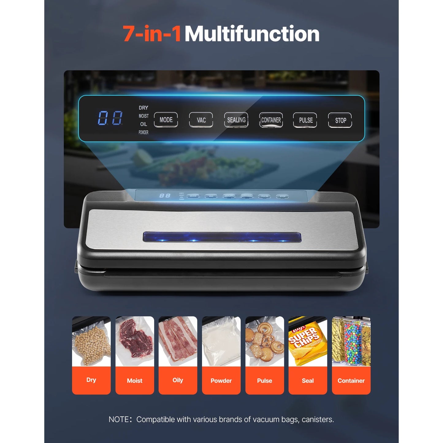 Electric Vacuum Sealer Machine 7-in-1 Sealer