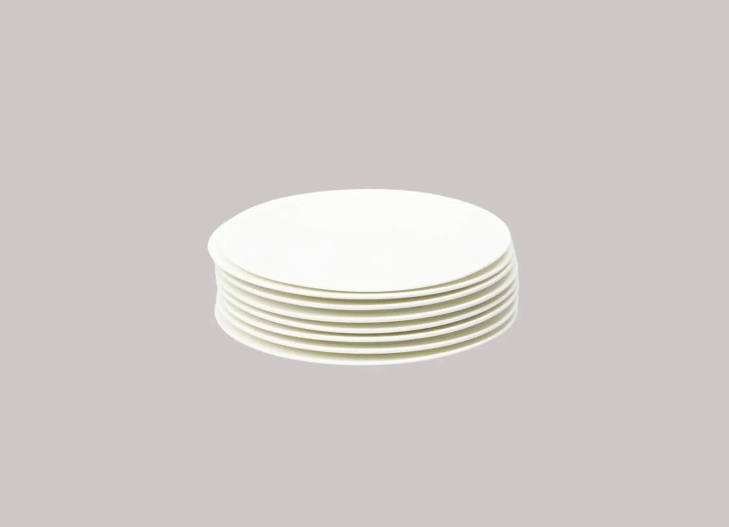 Bone China Rim Shape, White 40pc Dinnerware
