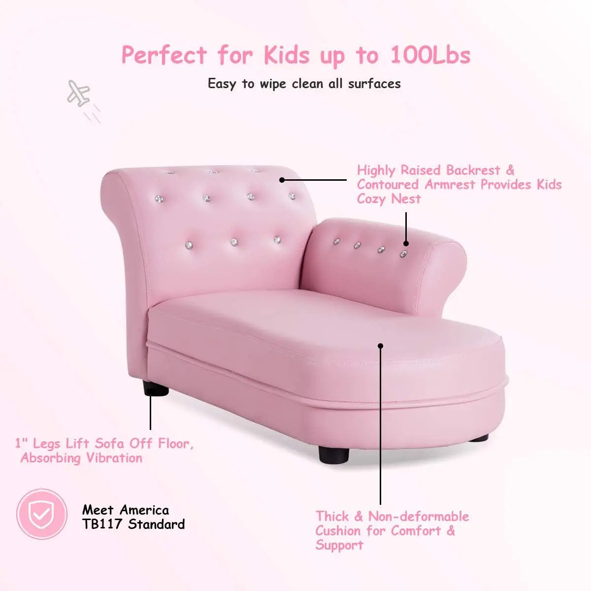 Princess Armchair Sofa, Leather, Soft, Durable, Portable