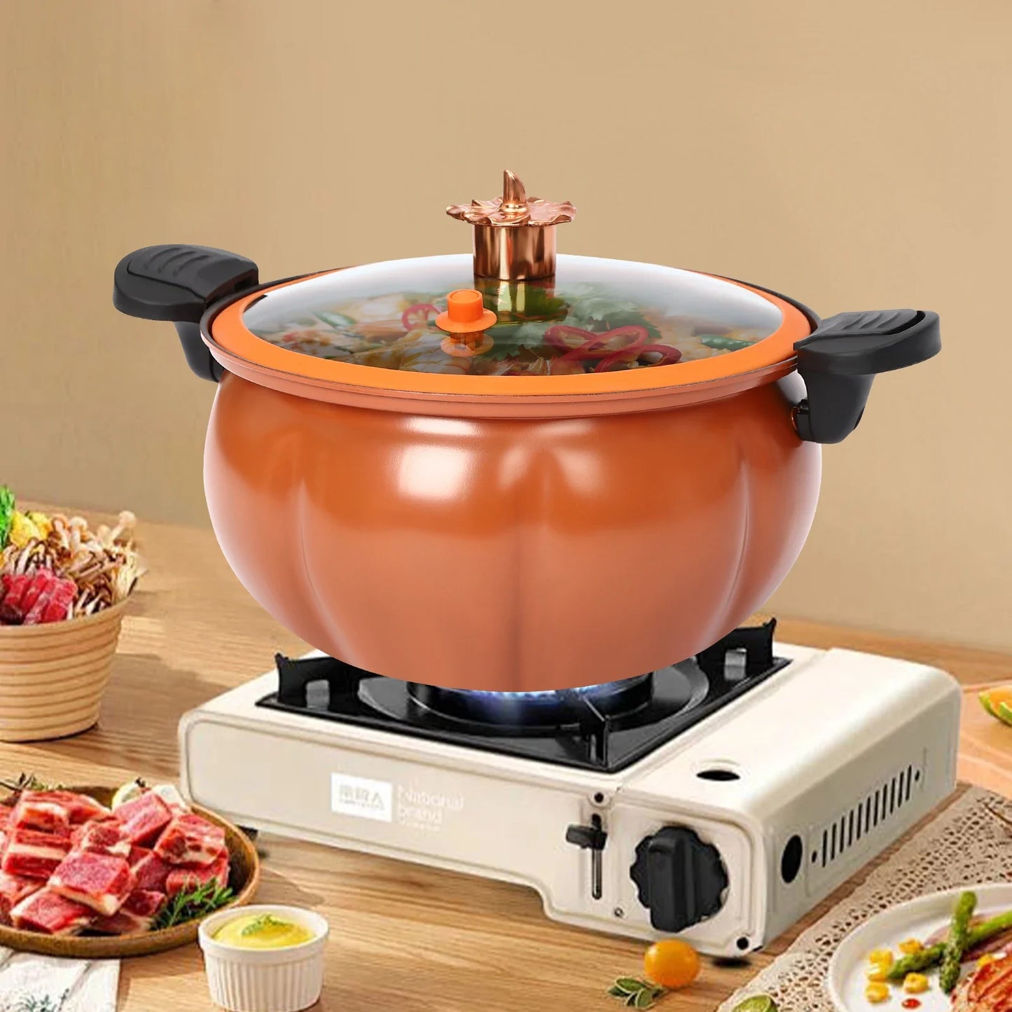 8-liter Pumpkin Shaped Micro Pressure Cooker