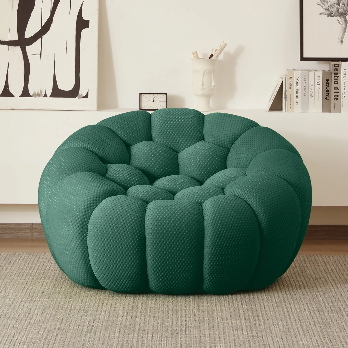 Oversized Bubble Couch Chair Football-Shaped Design
