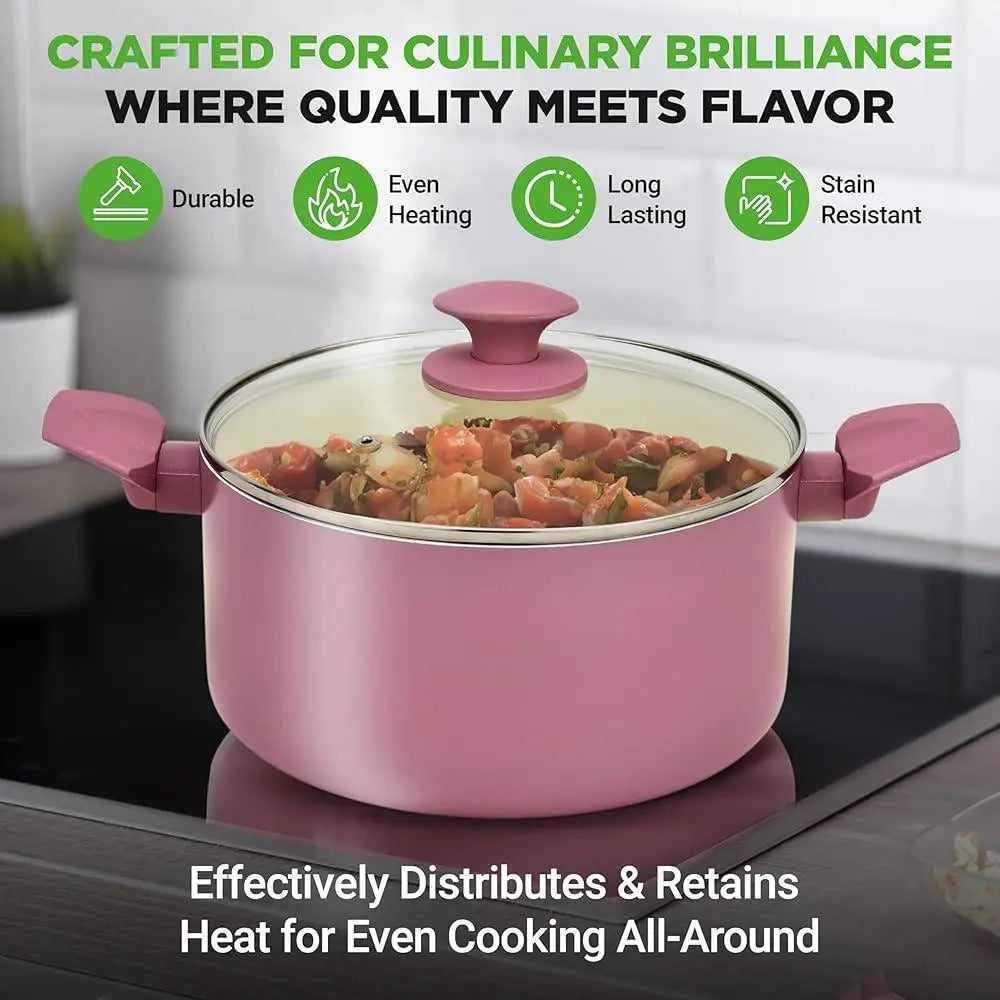 54 Piece Ceramic Kitchen Cookware Set