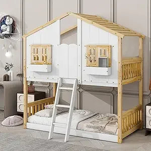 Bunk Bed With Built-in Storage And Ladder