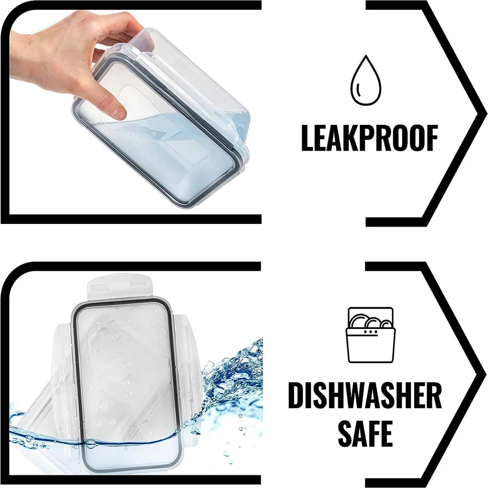 BPA Free Reusable Square Kitchen Storage Containers