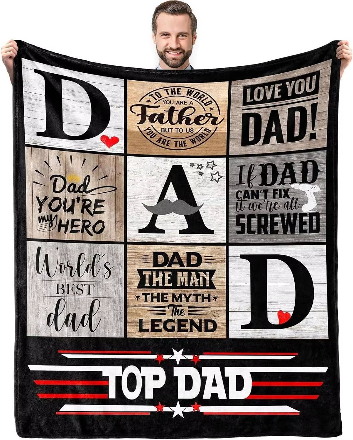 Dad Throw For Father's Day, Anniversary, Birthday